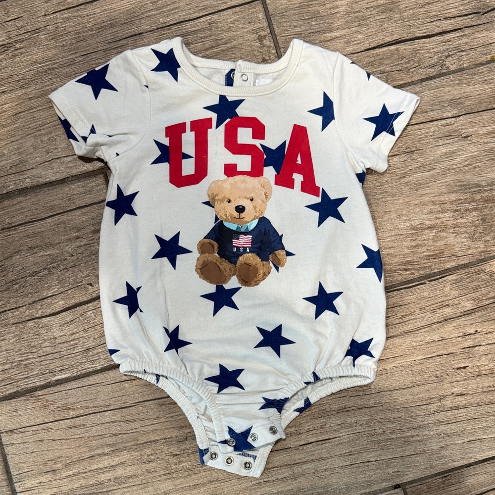 USA Themed Teddy Bear Kids One Piece